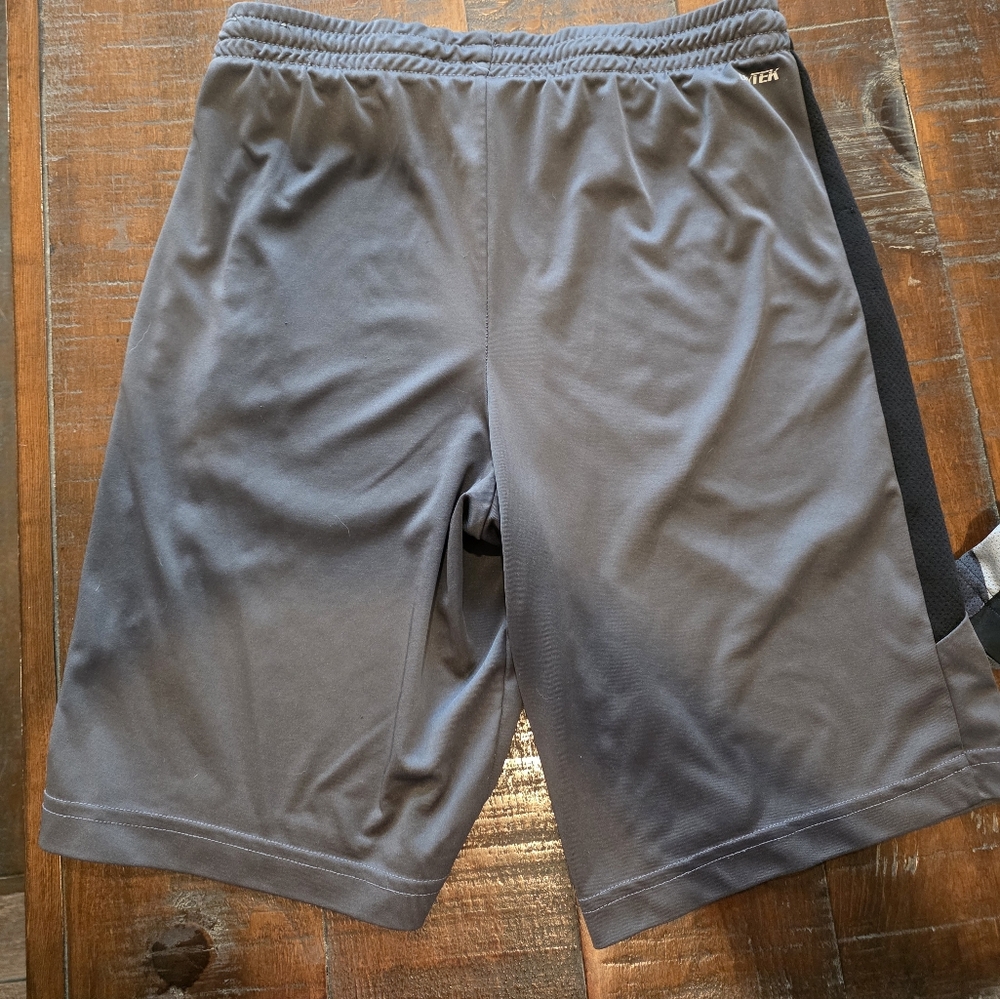 Kids Black and Gray Athletic Shorts - Picture 4 of 7